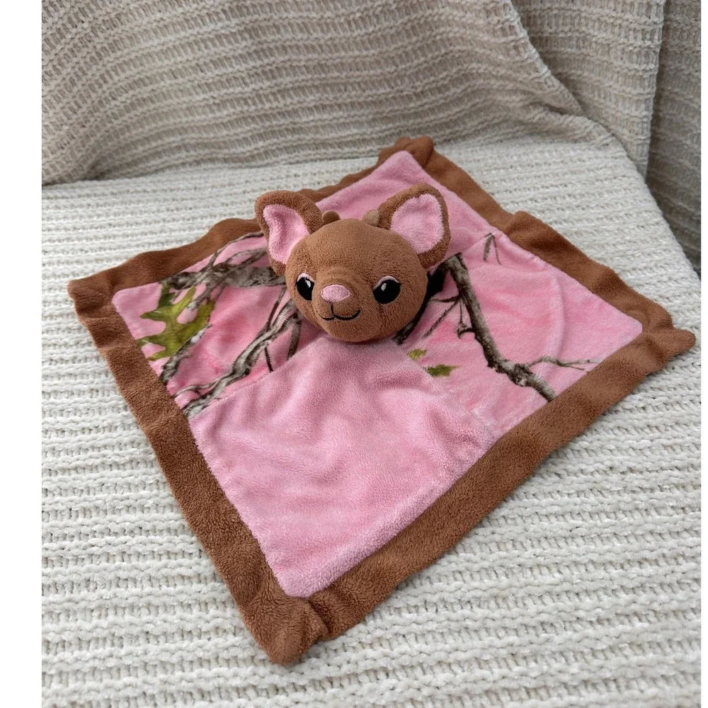 Bass Pro Shops Pink Camo Deer Baby Security Blanket Lovey Wildlife Artists 13x13